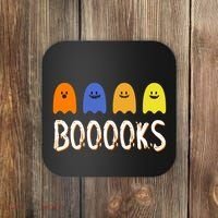 Books Spooky Ghost Funny Halloween Coaster thumb 0