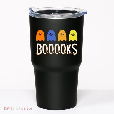 Books Spooky Ghost Funny Halloween Tumbler