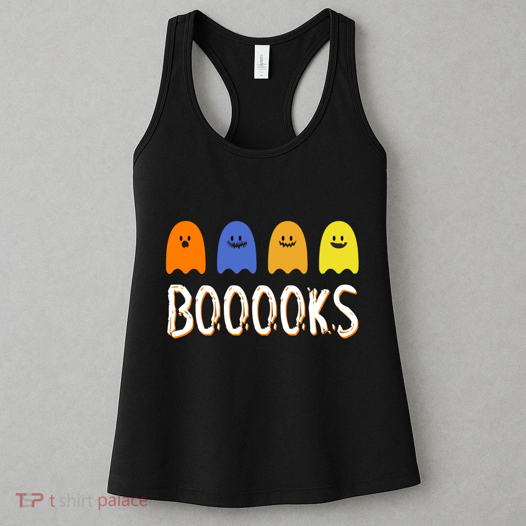 Books Spooky Ghost Funny Halloween Women's Tank Top