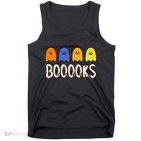 Books Spooky Ghost Funny Halloween Tank Top thumb 0