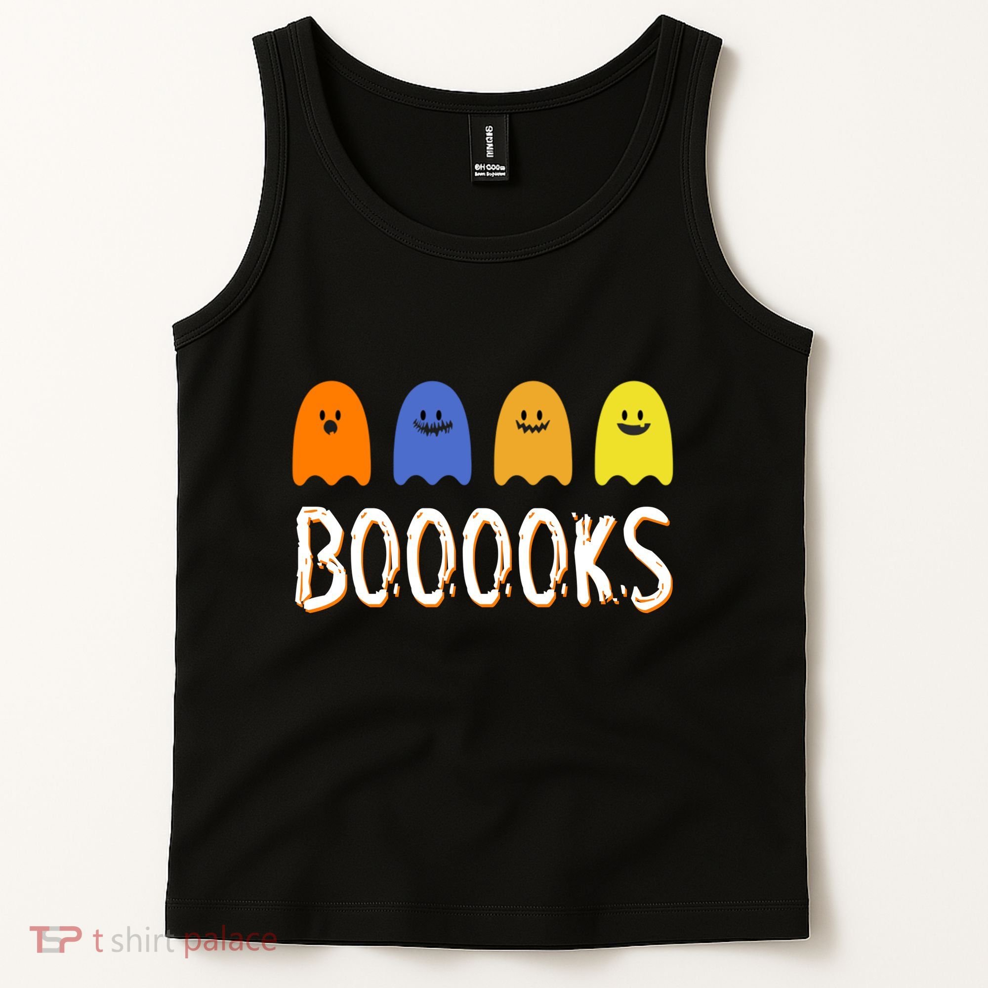 Books Spooky Ghost Funny Halloween Tank Top