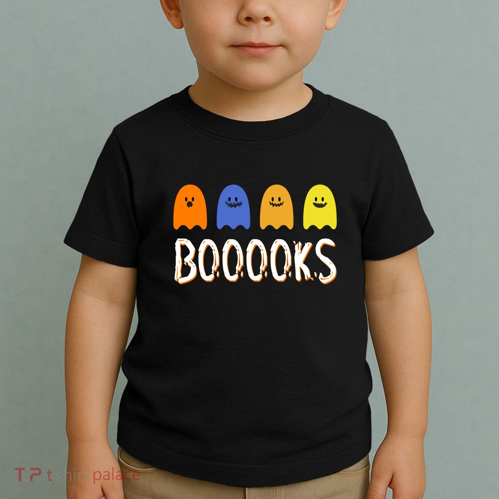 Books Spooky Ghost Funny Halloween Toddler T-Shirt