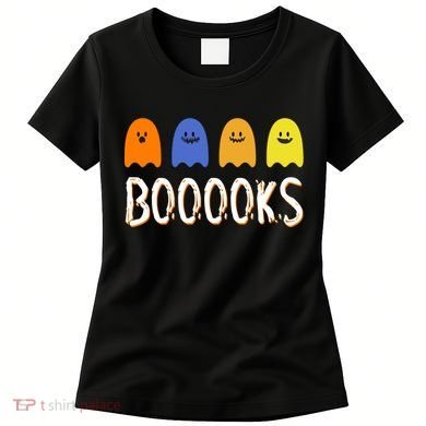 Books Spooky Ghost Funny Halloween Women's T-Shirt