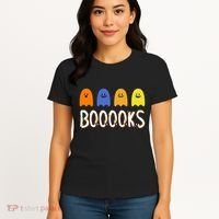 Books Spooky Ghost Funny Halloween Women's T-Shirt thumb 4