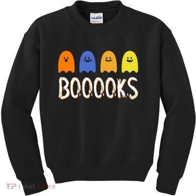 Books Spooky Ghost Funny Halloween Kids Sweatshirt
