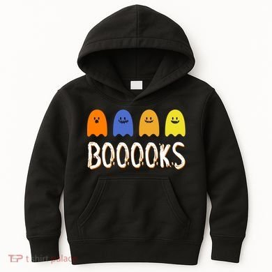 Books Spooky Ghost Funny Halloween Kids Hoodie