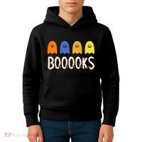 Books Spooky Ghost Funny Halloween Kids Hoodie thumb 4
