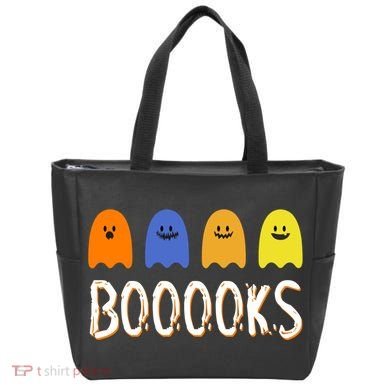 Books Spooky Ghost Funny Halloween Tote Bag