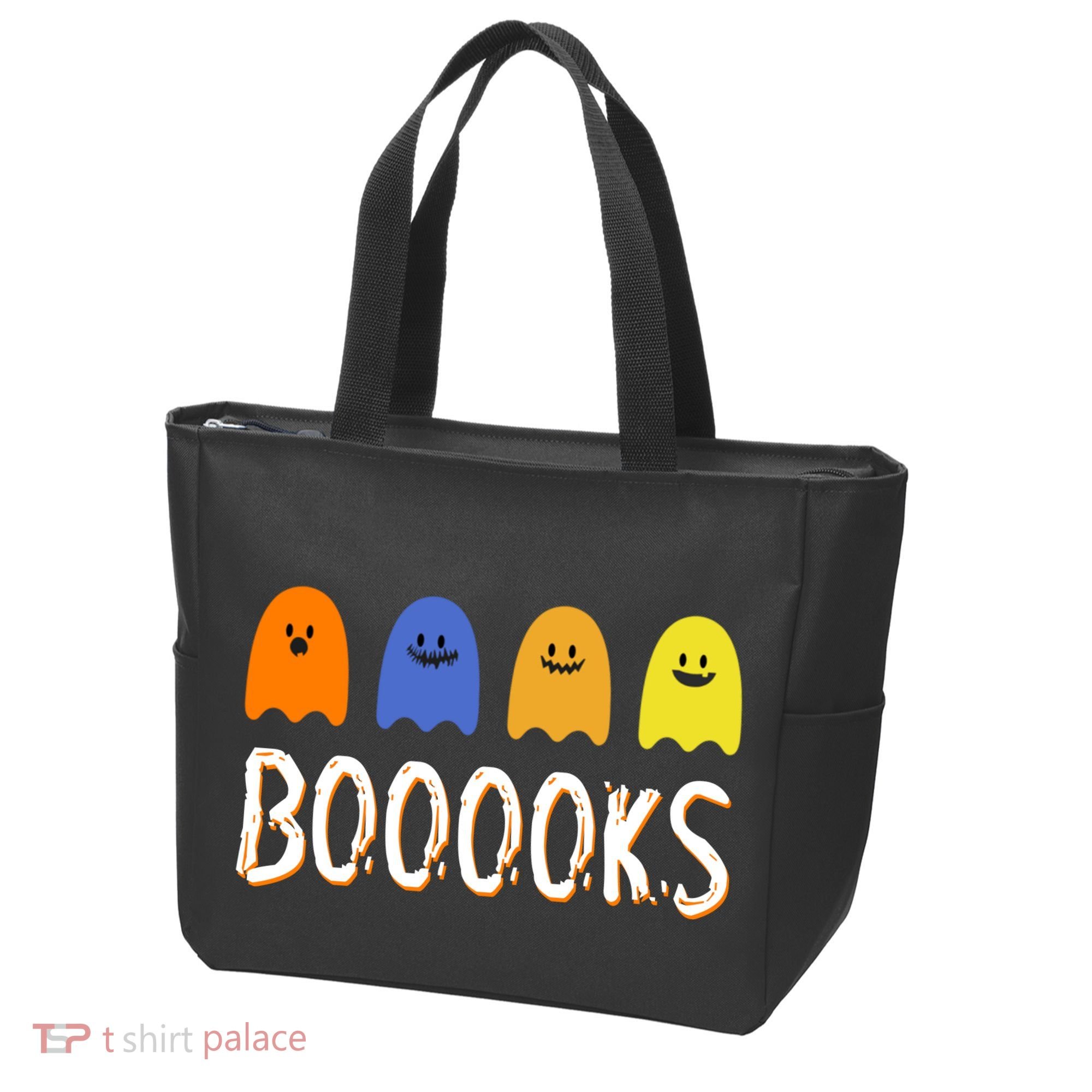 Books Spooky Ghost Funny Halloween Tote Bag