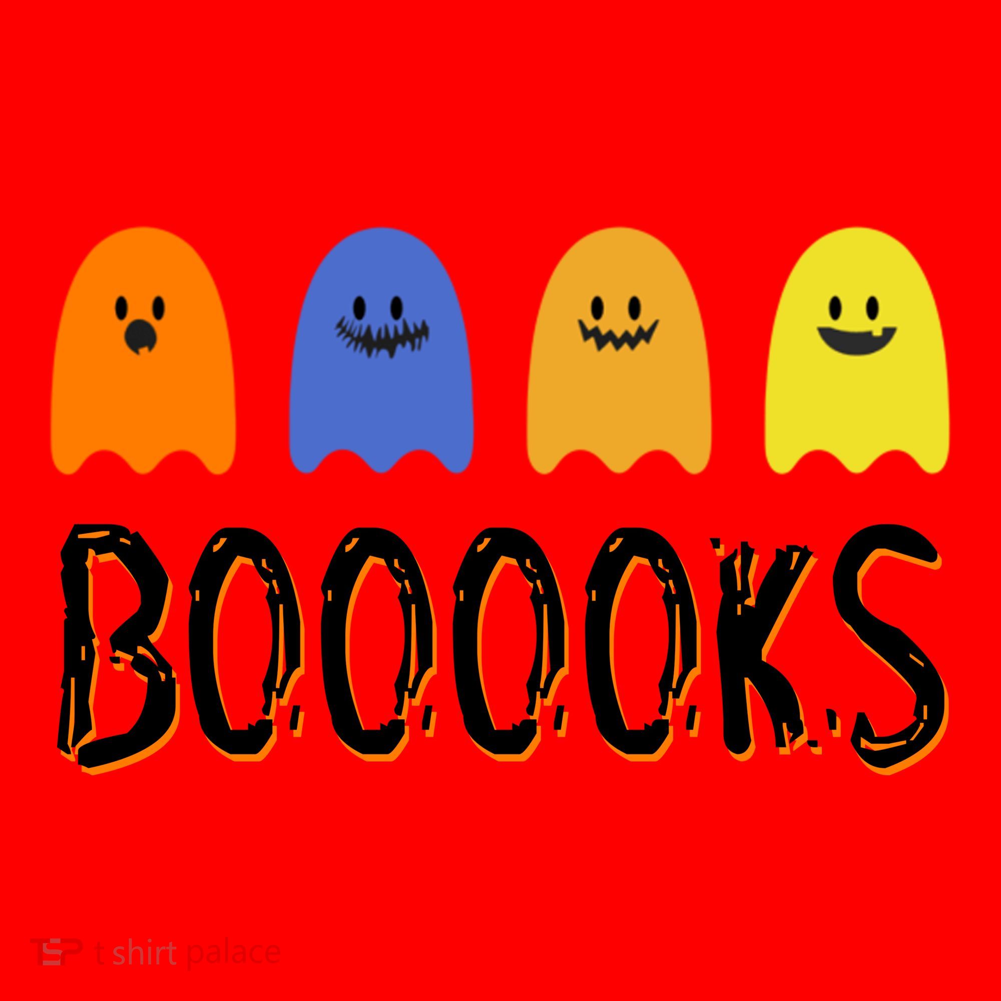 Books Spooky Ghost Funny Halloween Santa Hat