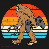 Bigfoot Sasquatch Gamer Retro Gaming Women's Hoodie thumb 2