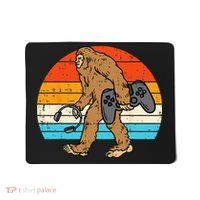 Bigfoot Sasquatch Gamer Retro Gaming Mousepad thumb 0