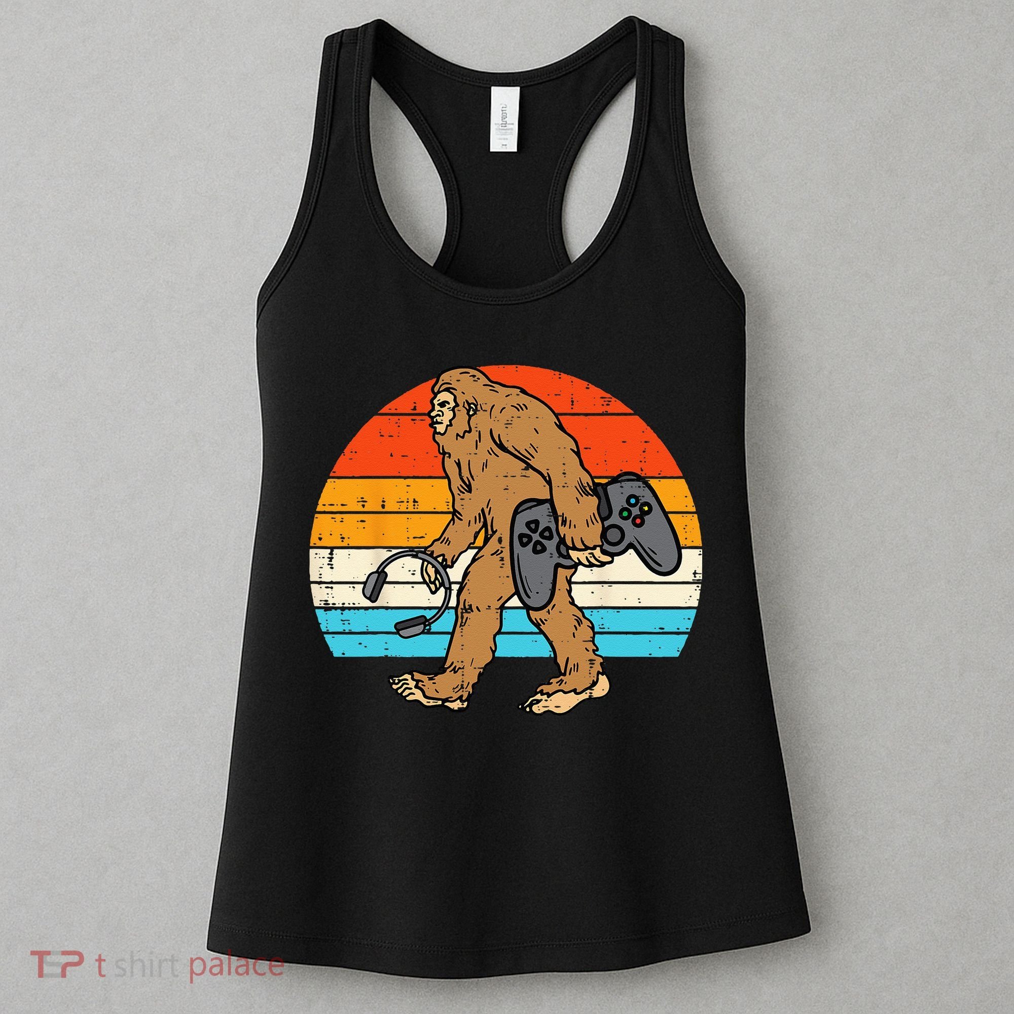 Bigfoot Sasquatch Gamer Retro Gaming Women's Tank Top