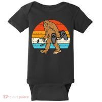 Bigfoot Sasquatch Gamer Retro Gaming Baby Bodysuit thumb 0