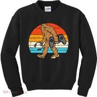 Bigfoot Sasquatch Gamer Retro Gaming Kids Sweatshirt thumb 0
