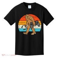 Bigfoot Sasquatch Gamer Retro Gaming Kids T-Shirt thumb 0