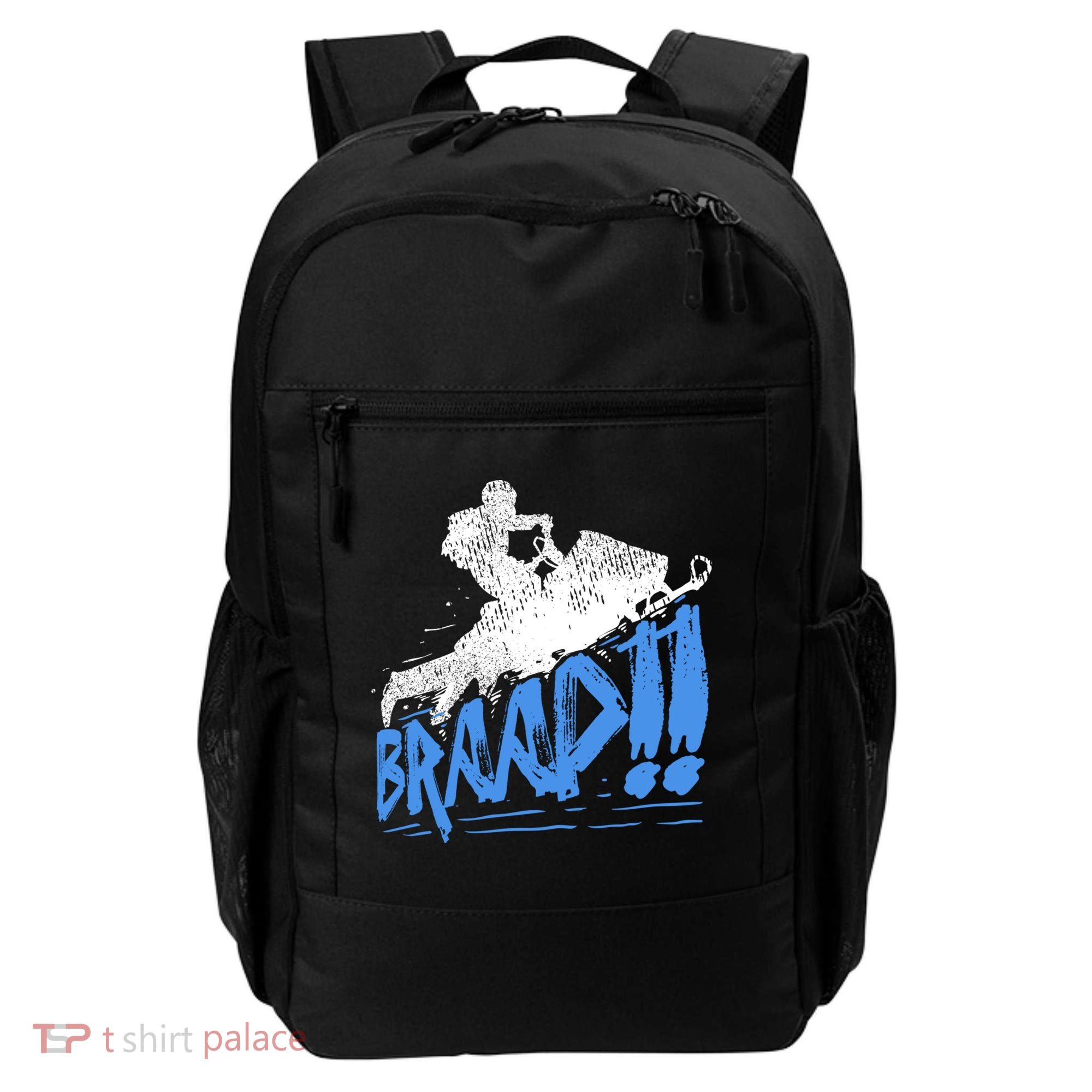 Braap Snowmobiling Gift Cool Snowmobile Driver Great Gift Backpack