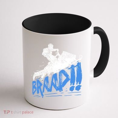 Braap Snowmobiling Gift Cool Snowmobile Driver Great Gift Coffee Mug back