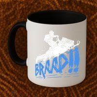 Braap Snowmobiling Gift Cool Snowmobile Driver Great Gift Coffee Mug thumb 2