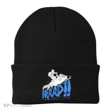 Braap Snowmobiling Gift Cool Snowmobile Driver Great Gift Beanie