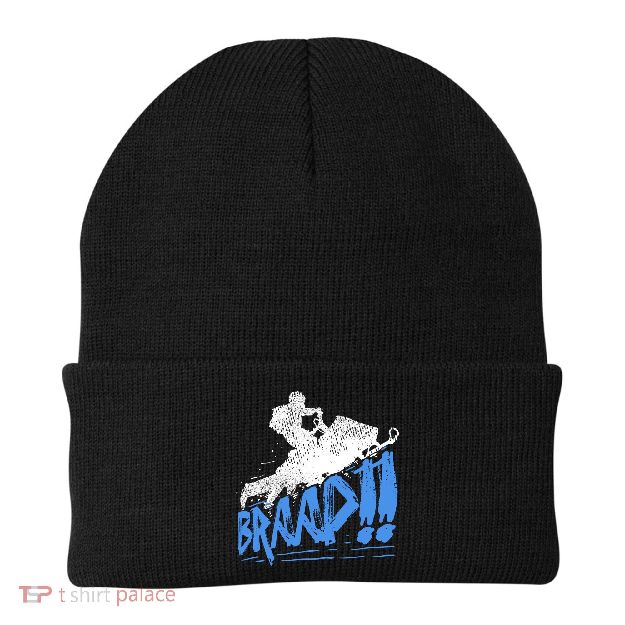 Braap Snowmobiling Gift Cool Snowmobile Driver Great Gift Beanie