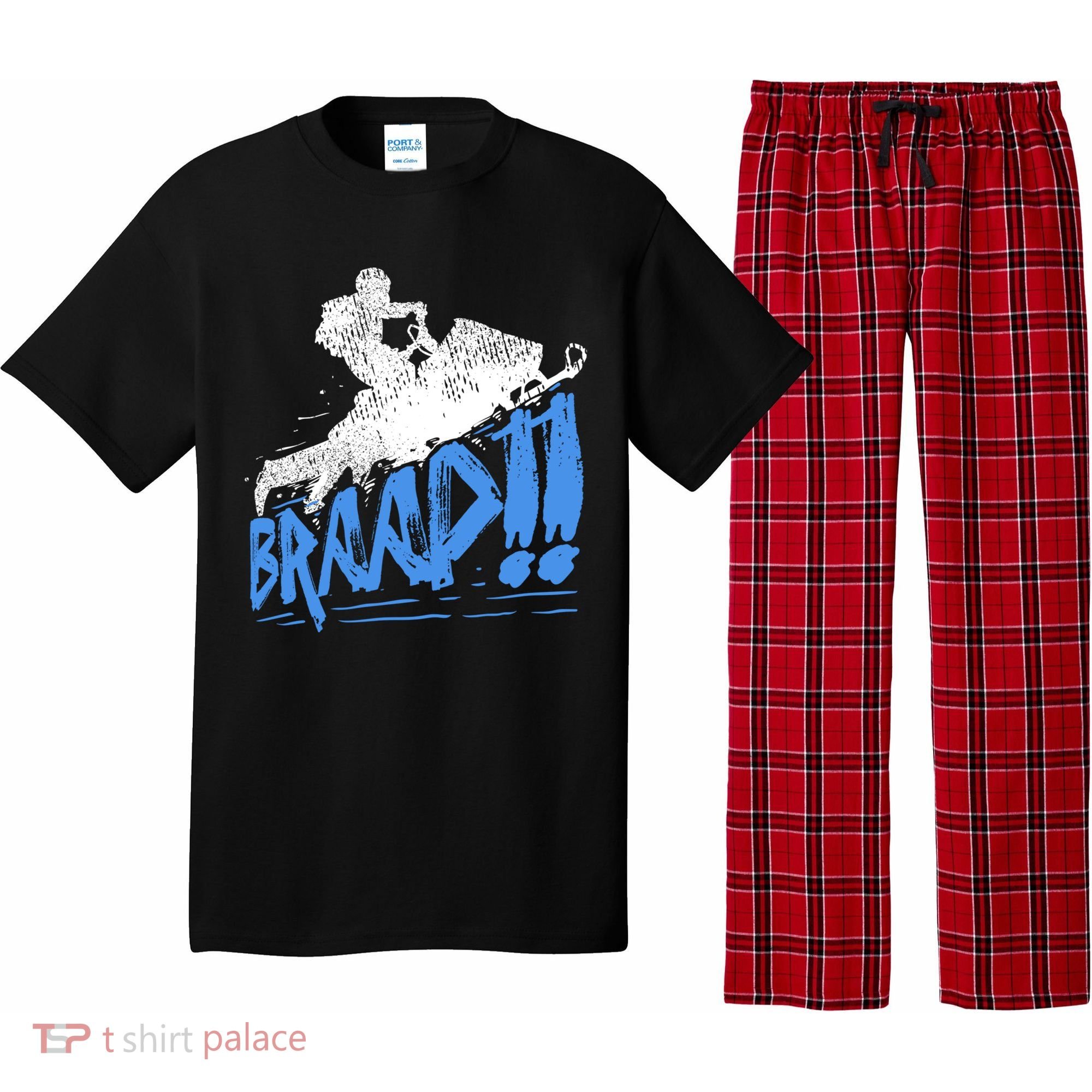 Braap Snowmobiling Gift Cool Snowmobile Driver Great Gift Pajama Set