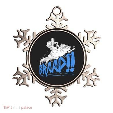 Braap Snowmobiling Gift Cool Snowmobile Driver Great Gift Ornament