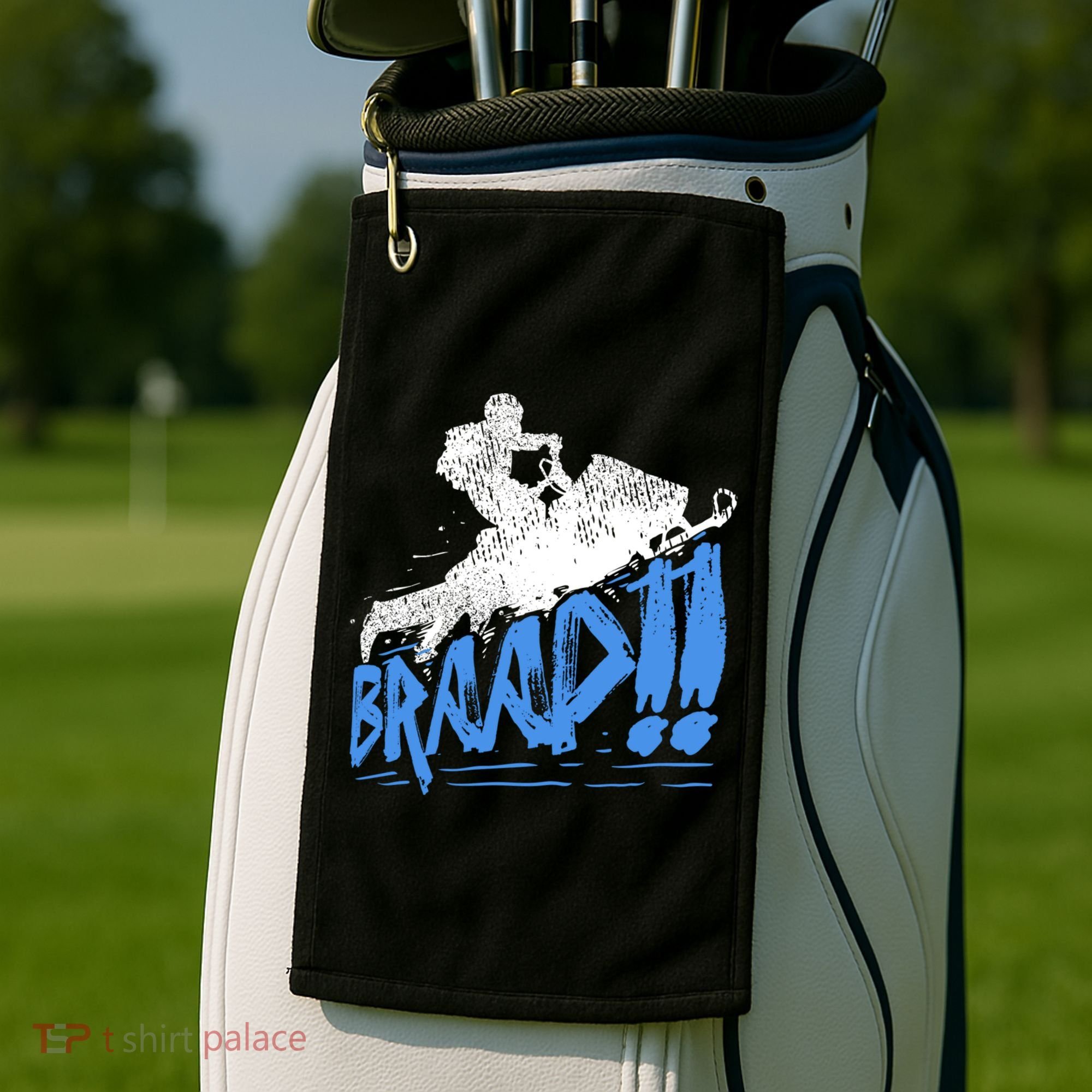 Braap Snowmobiling Gift Cool Snowmobile Driver Great Gift Golf Towel