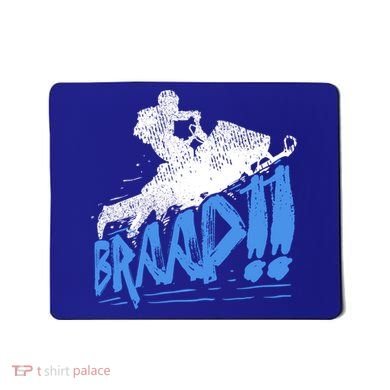 Braap Snowmobiling Gift Cool Snowmobile Driver Great Gift Mousepad