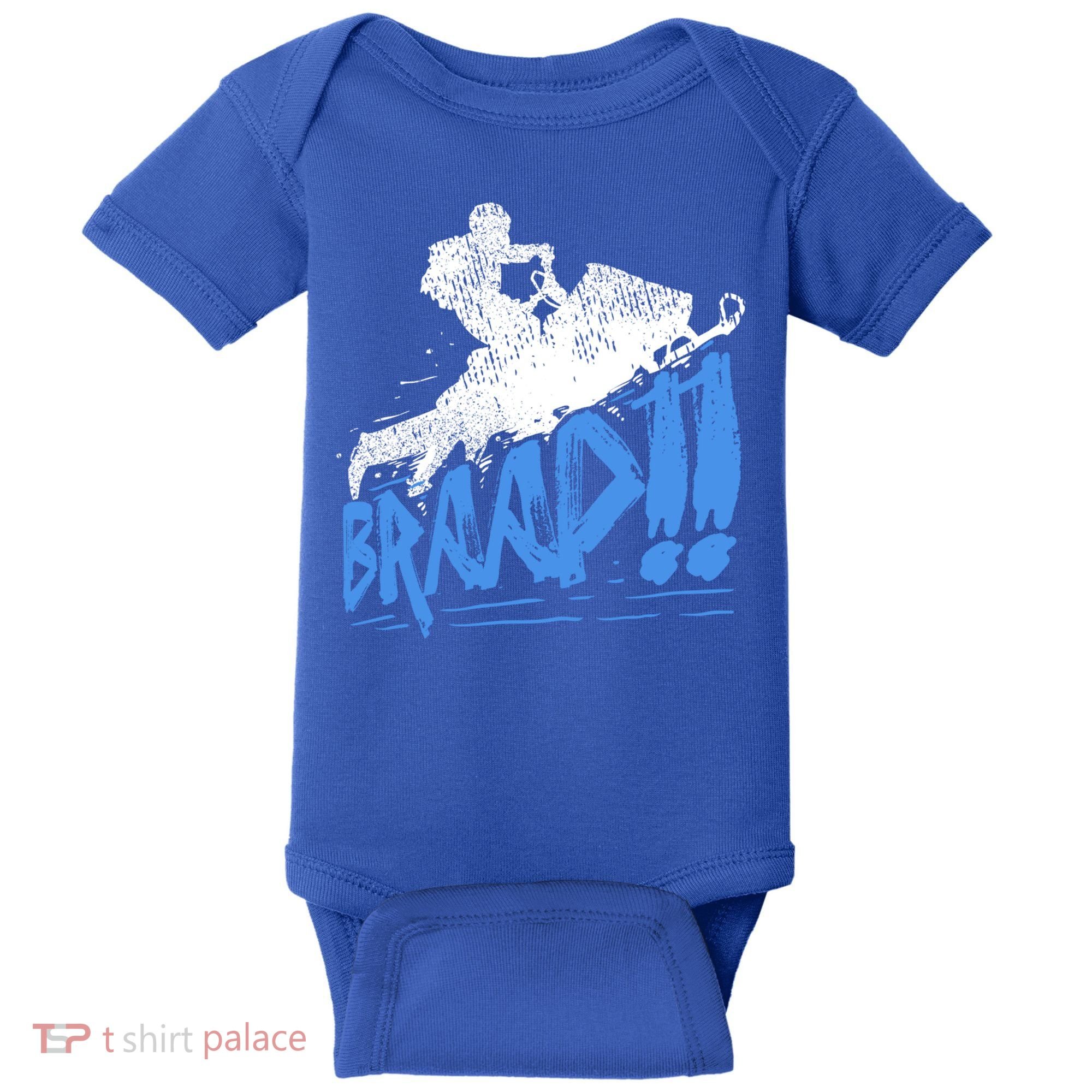Braap Snowmobiling Gift Cool Snowmobile Driver Great Gift Baby Bodysuit