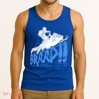 Braap Snowmobiling Gift Cool Snowmobile Driver Great Gift Tank Top thumb 3
