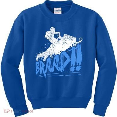 Braap Snowmobiling Gift Cool Snowmobile Driver Great Gift Kids Sweatshirt