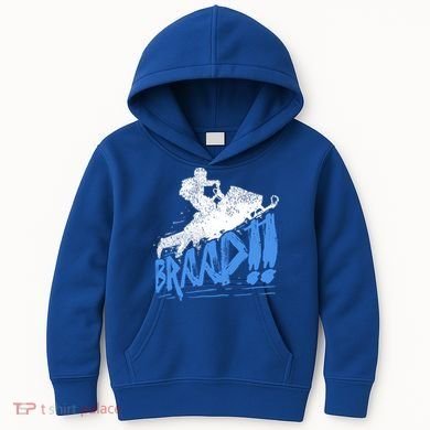 Braap Snowmobiling Gift Cool Snowmobile Driver Great Gift Kids Hoodie