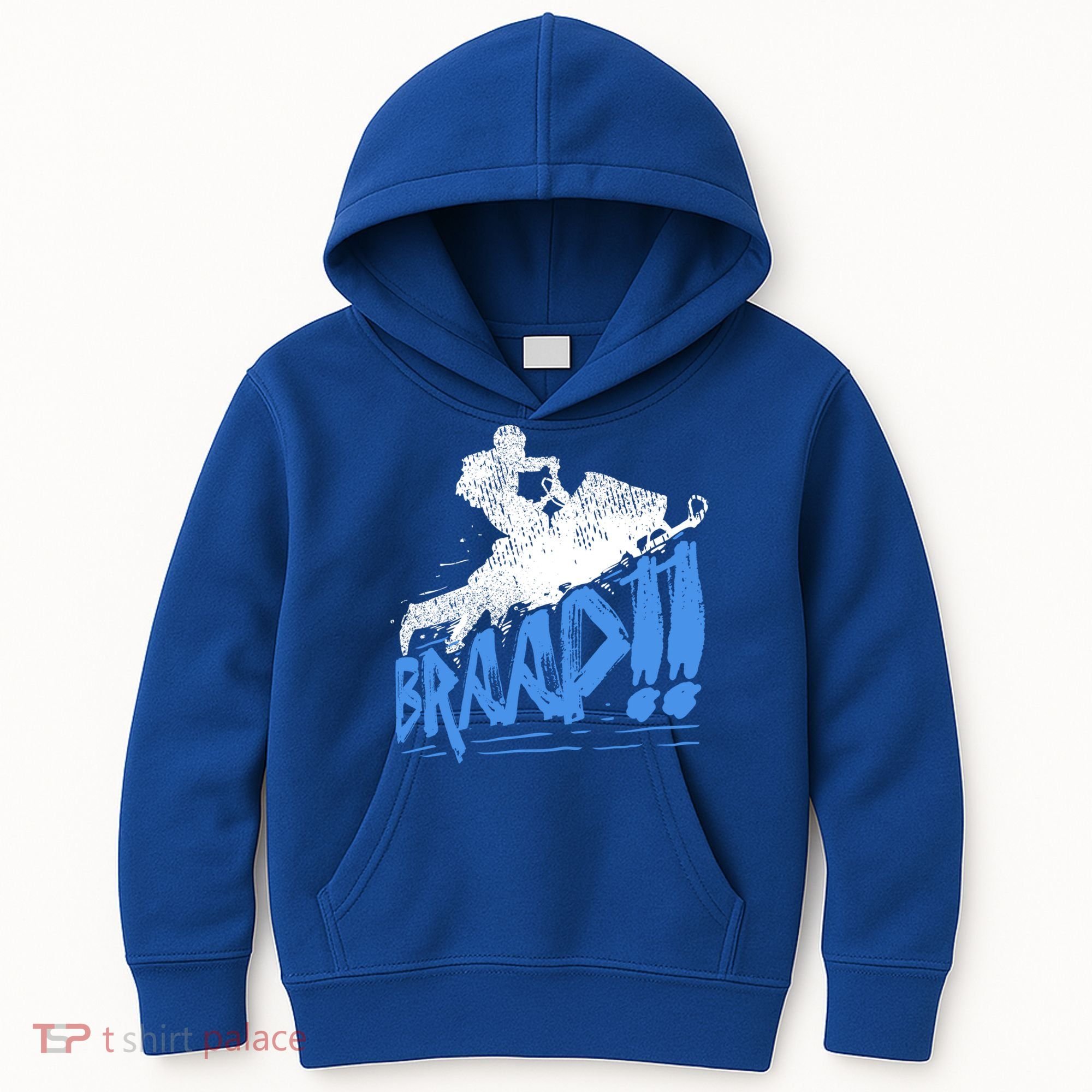 Braap Snowmobiling Gift Cool Snowmobile Driver Great Gift Kids Hoodie
