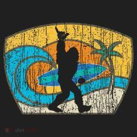 Bigfoot Surfing Gift For Shaka Aloha Surfer Dude Women's Sweatshirt thumb 2
