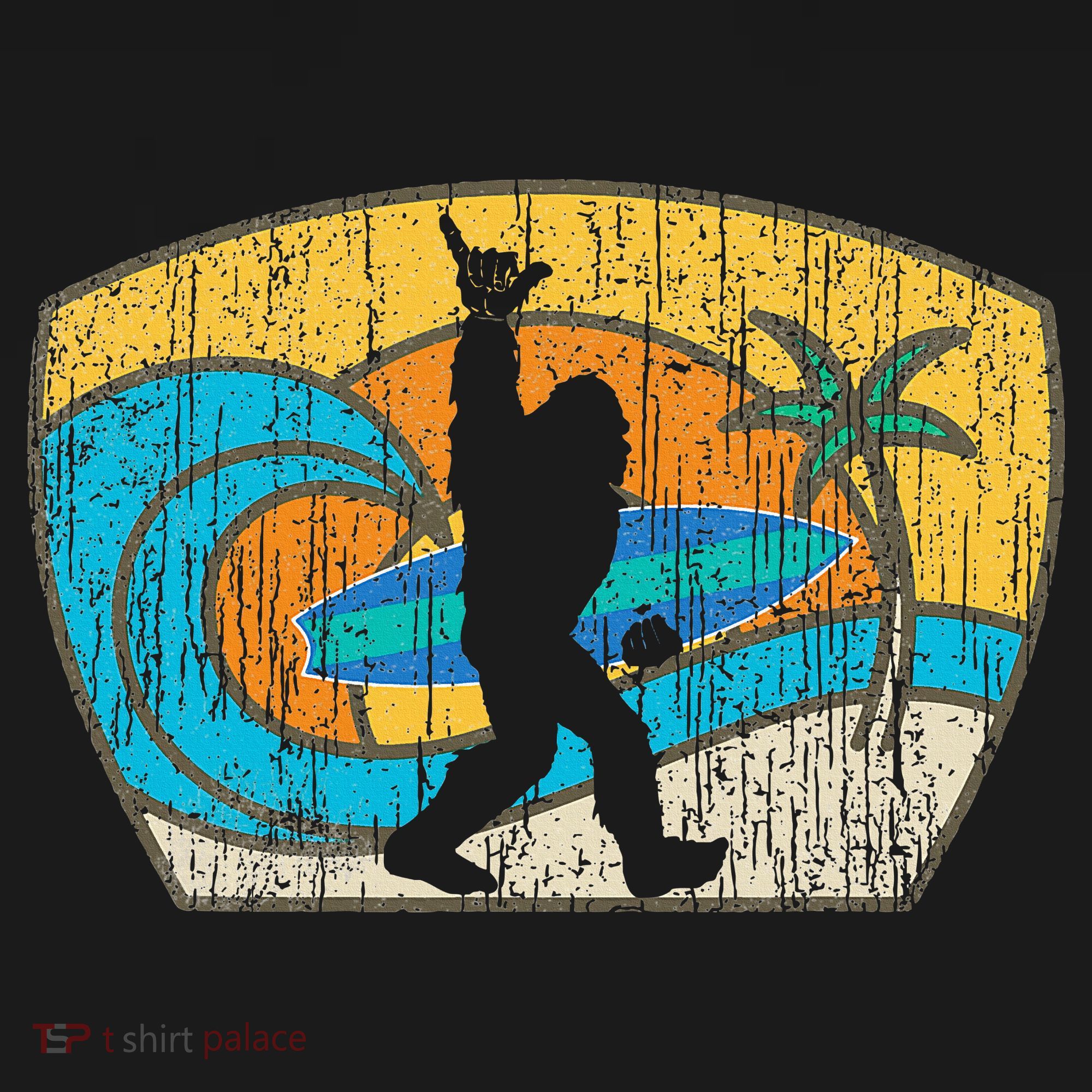 Bigfoot Surfing Gift For Shaka Aloha Surfer Dude Doggie Tank