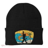 Bigfoot Surfing Gift For Shaka Aloha Surfer Dude Beanie thumb 0