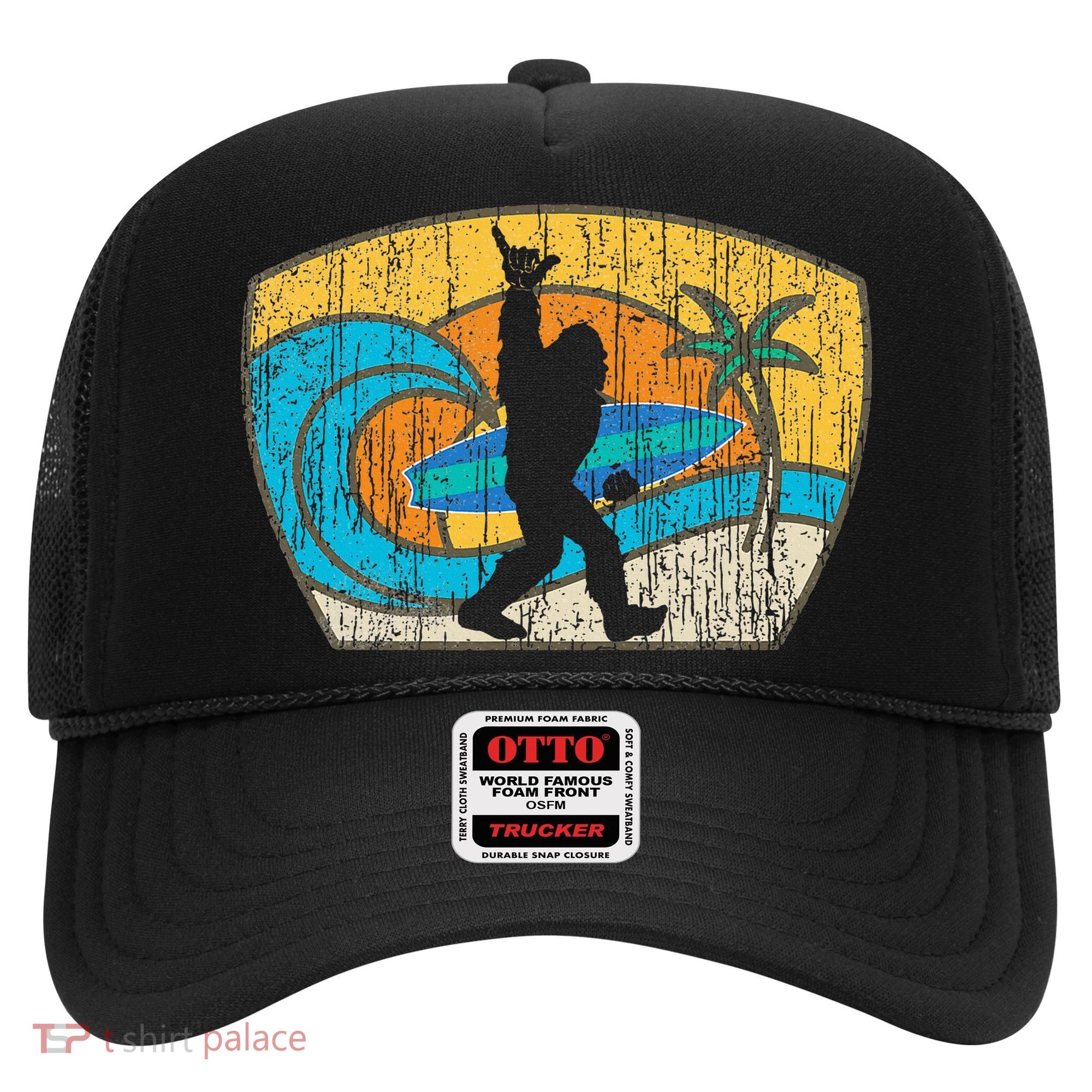 Bigfoot Surfing Gift For Shaka Aloha Surfer Dude Hat