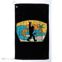 Bigfoot Surfing Gift For Shaka Aloha Surfer Dude Golf Towel thumb 0
