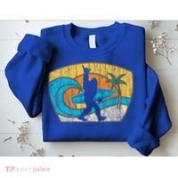Bigfoot Surfing Gift For Shaka Aloha Surfer Dude Sweatshirt thumb 2