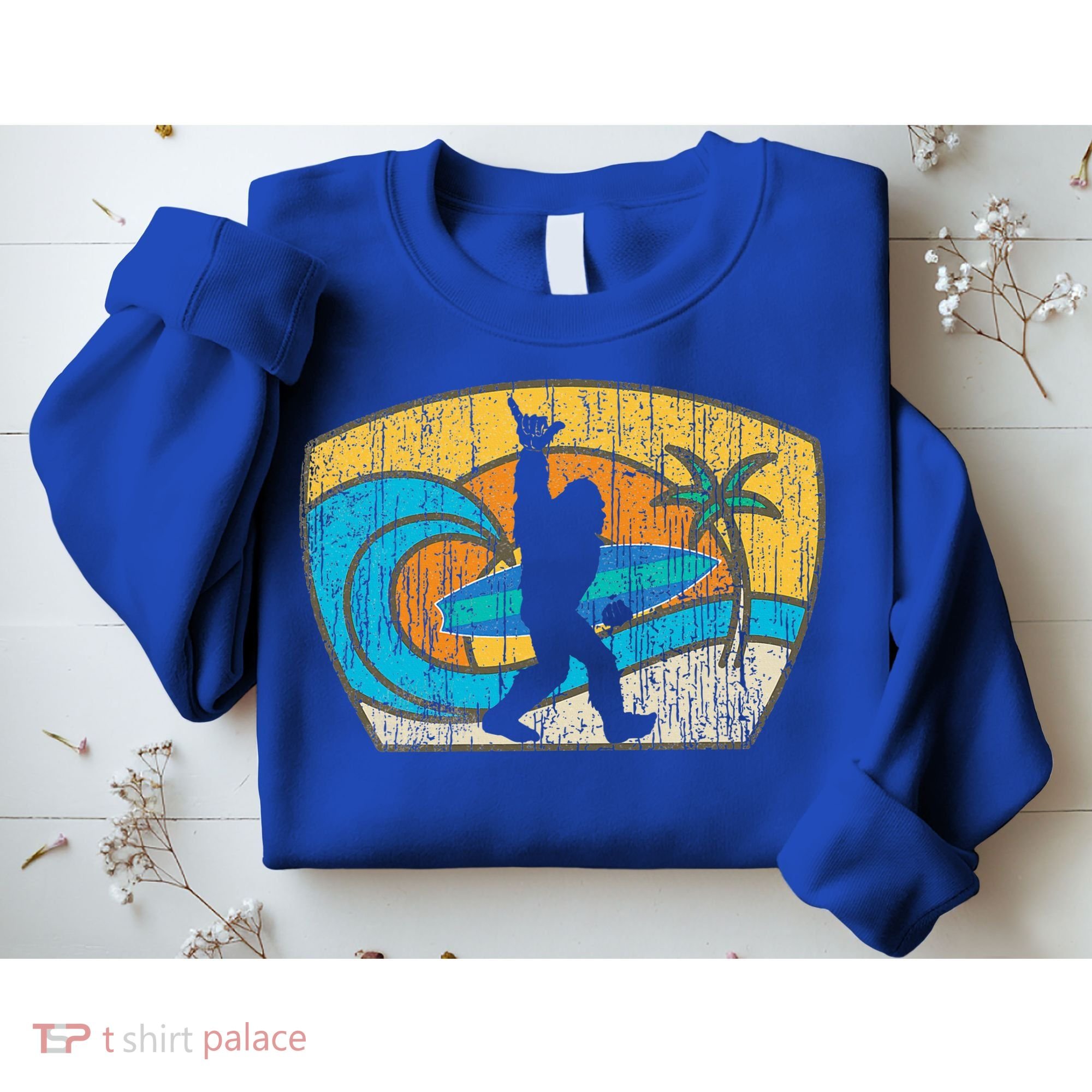 Bigfoot Surfing Gift For Shaka Aloha Surfer Dude Sweatshirt