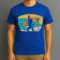 Bigfoot Surfing Gift For Shaka Aloha Surfer Dude T-Shirt thumb 3