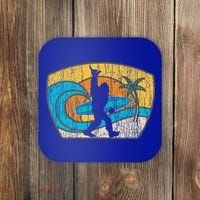 Bigfoot Surfing Gift For Shaka Aloha Surfer Dude Coaster thumb 0