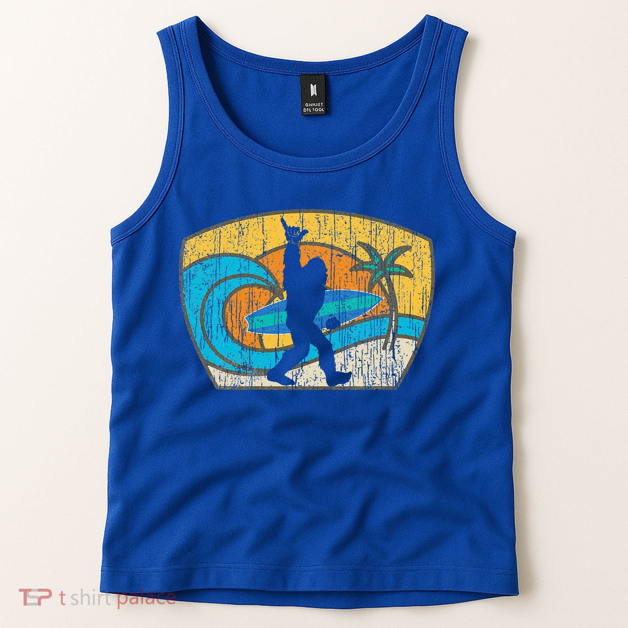 Bigfoot Surfing Gift For Shaka Aloha Surfer Dude Tank Top
