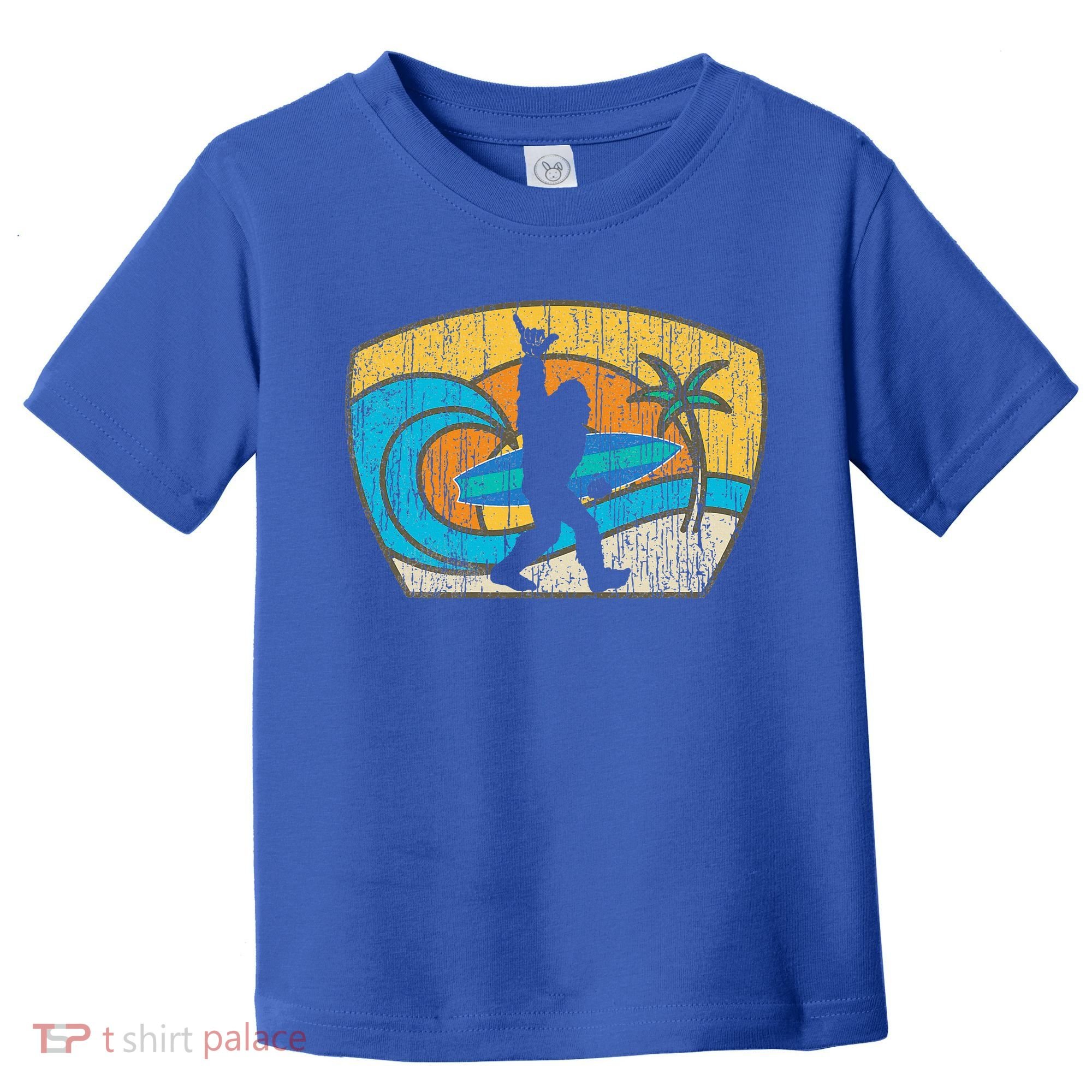 Bigfoot Surfing Gift For Shaka Aloha Surfer Dude Toddler T-Shirt