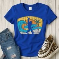 Bigfoot Surfing Gift For Shaka Aloha Surfer Dude Women's T-Shirt thumb 3