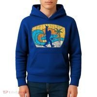 Bigfoot Surfing Gift For Shaka Aloha Surfer Dude Kids Hoodie thumb 4