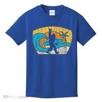 Bigfoot Surfing Gift For Shaka Aloha Surfer Dude Kids T-Shirt thumb 0