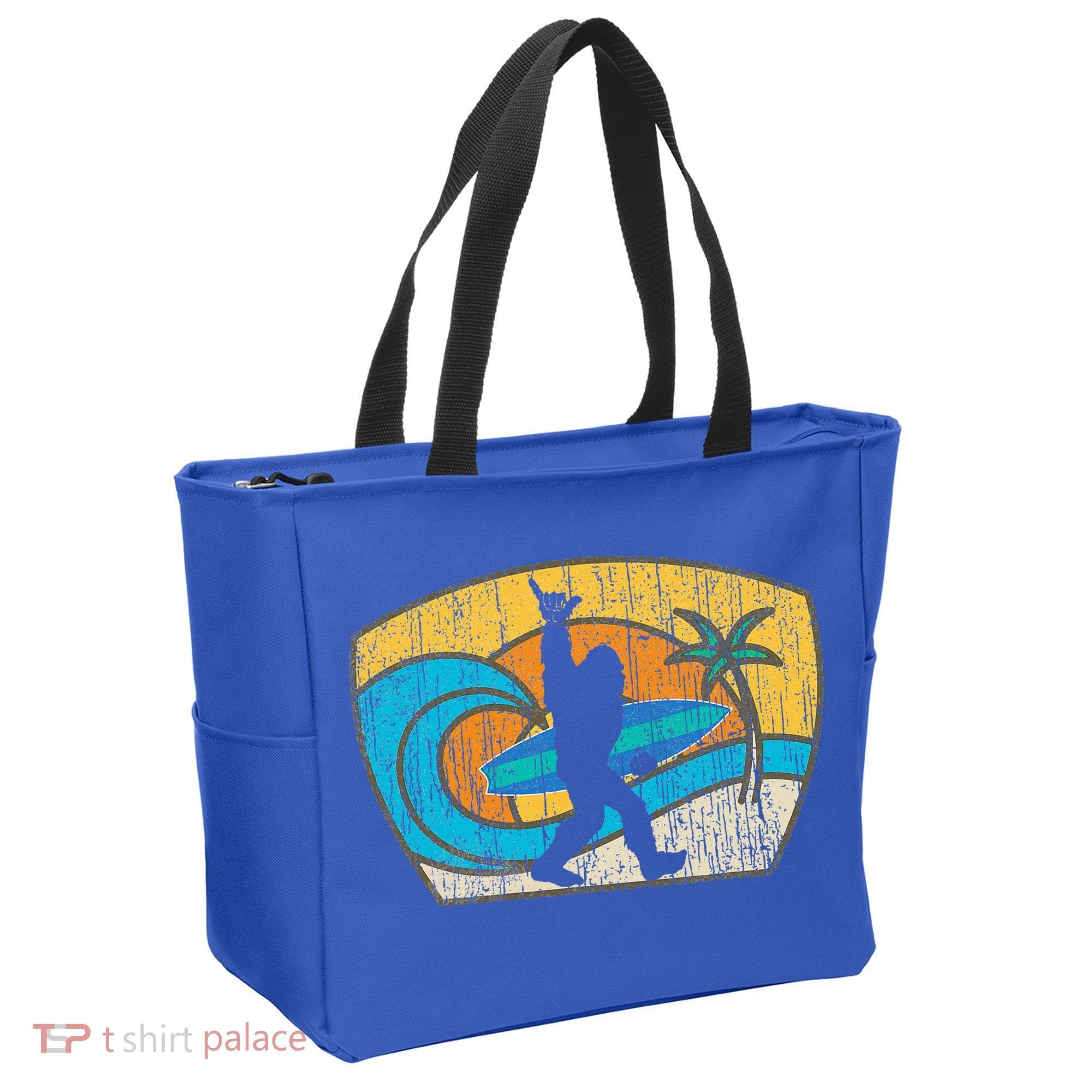 Bigfoot Surfing Gift For Shaka Aloha Surfer Dude Tote Bag
