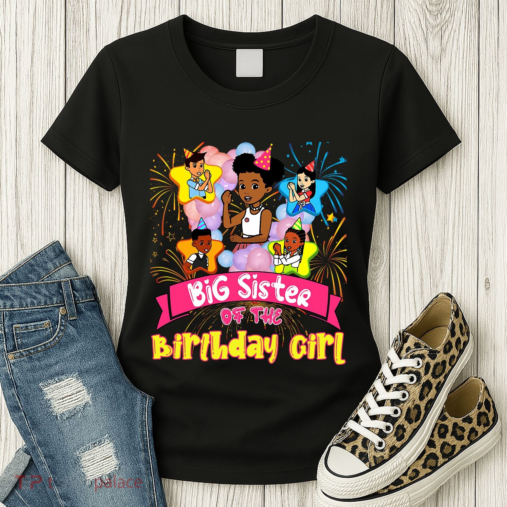 Big Sister GracieS Corner Birthday Dolls Cute Party Gift Women's T-Shirt